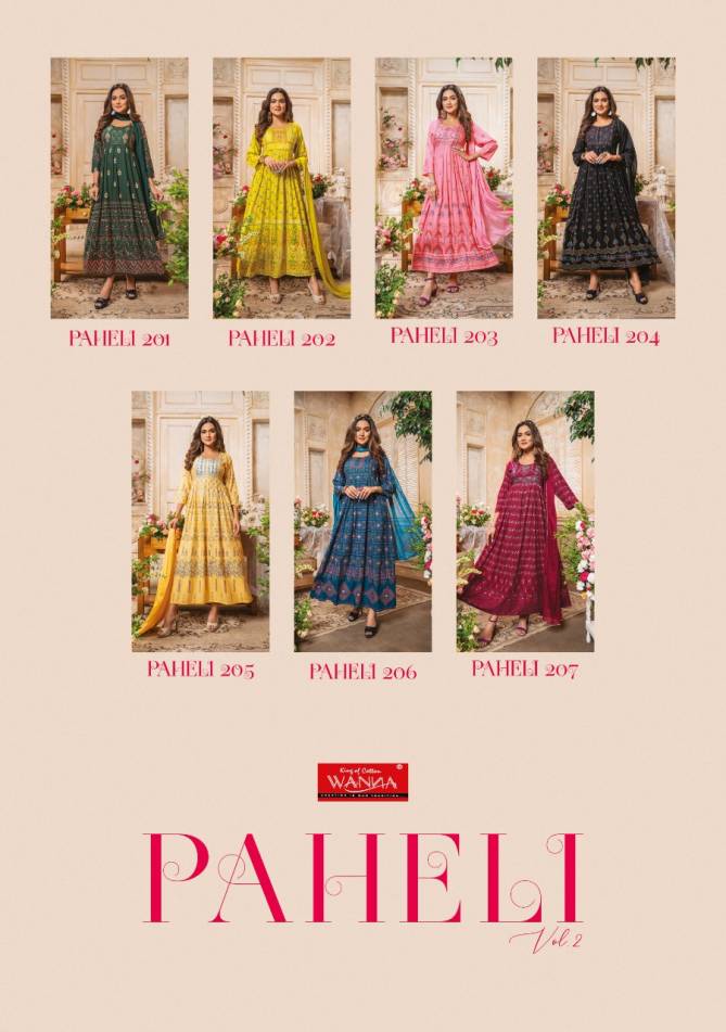 Wanna Paheli 2 Fancy Festive Wear Heavy Rayon Kurtis With Dupatta Collection